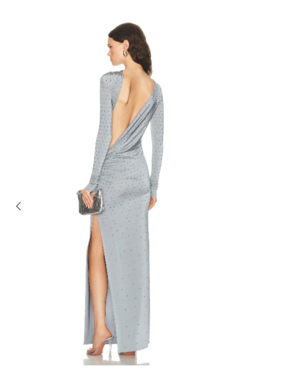 The Andamane Sophie Maxi Crystal Dress in Steel $1,200 msrp IT 40 SIZE - Picture 2 of 2